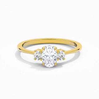 1.00ct Moissanite Engagement Ring 14K Gold