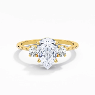 1.50ct Moissanite Engagement Ring 18K Gold