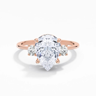 2.00ct Moissanite Engagement Ring 14K Rose Gold