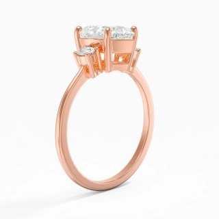 2.00ct Moissanite Engagement Ring 14K Rose Gold