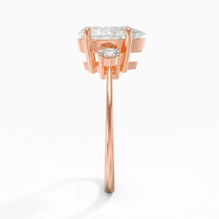 2.00ct Moissanite Engagement Ring 14K Rose Gold