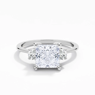 1.50ct Moissanite Engagement Ring 14K White Gold