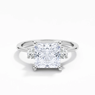 2.00ct Moissanite Engagement Ring 14K White Gold