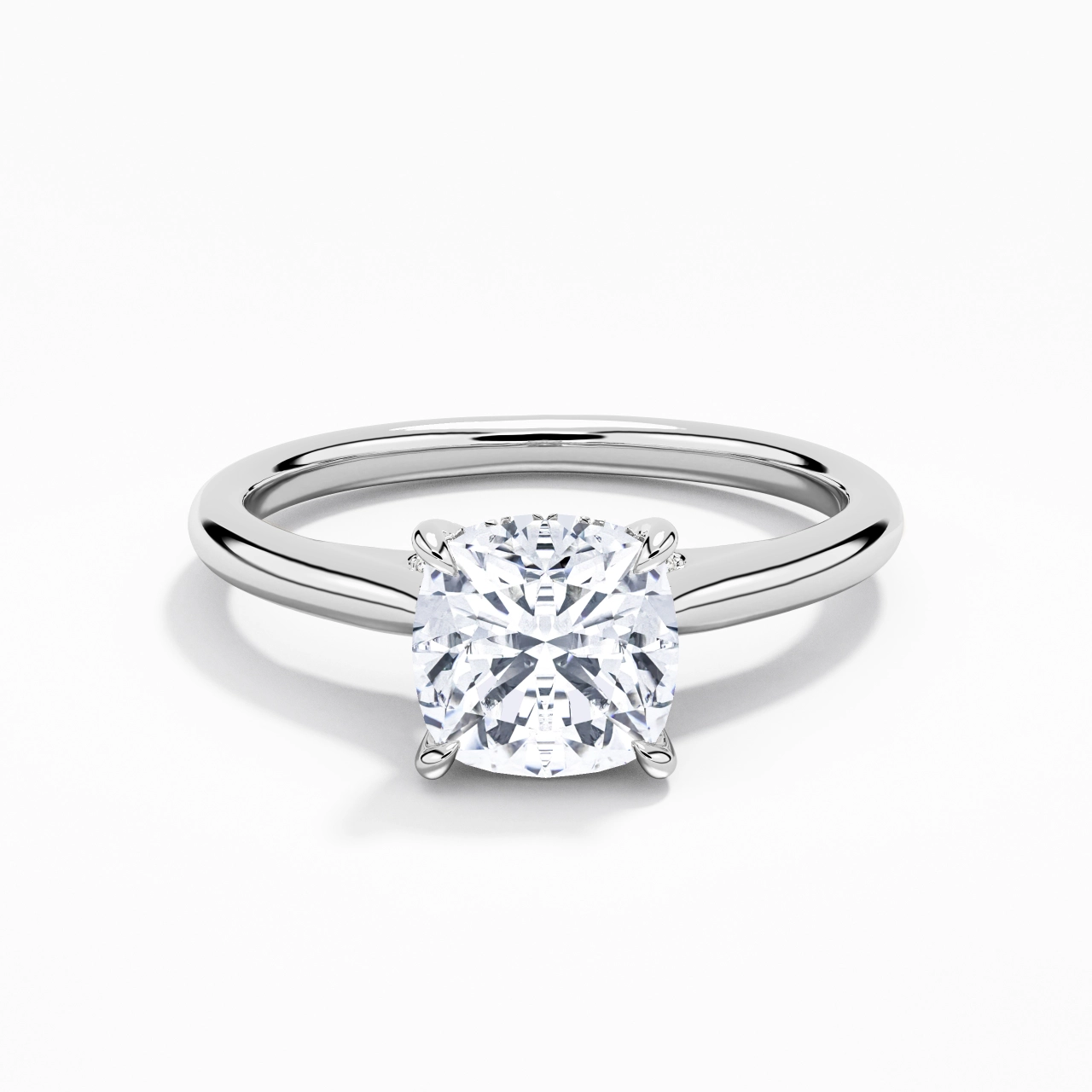 1.50ct Moissanite Bague de fiançailles Or blanc 18 carats