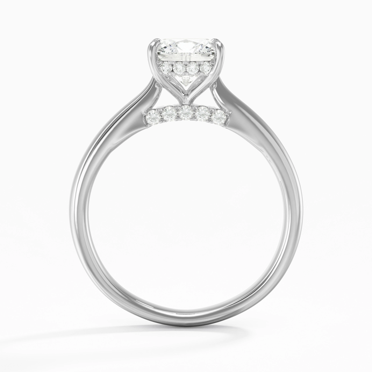 1.50ct Moissanite Engagement Ring 14K White Gold