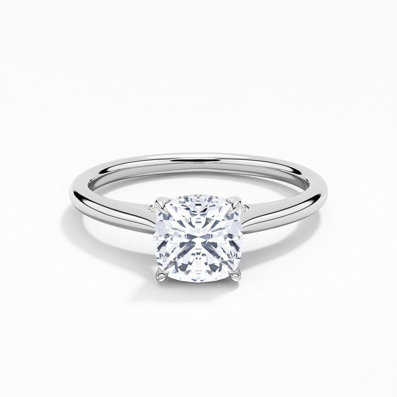 Timeless Cushion 1.00ct Moissanite Engagement Ring