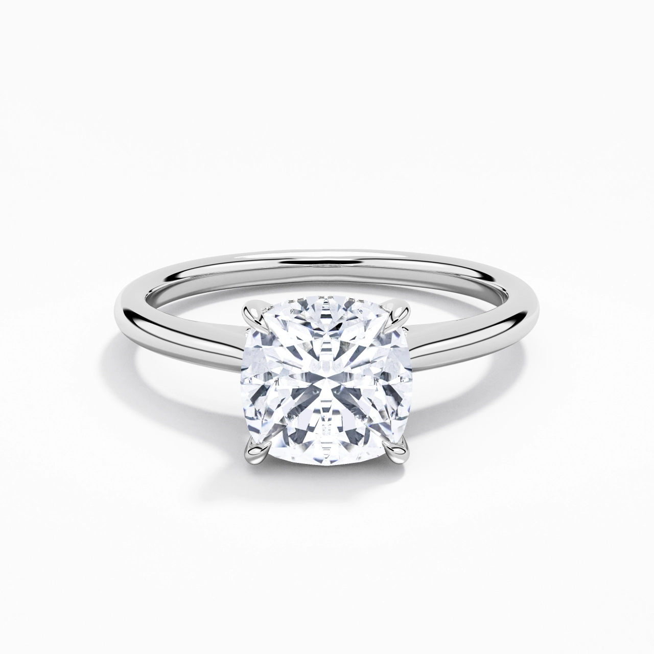 Timeless Cushion 2.00ct Moissanite Engagement Ring