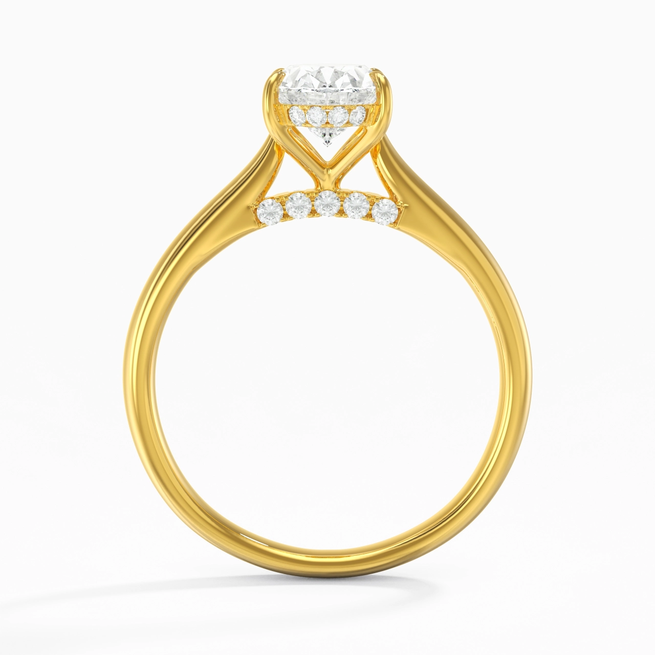 1.50ct Moissanite Engagement Ring 18K Gold