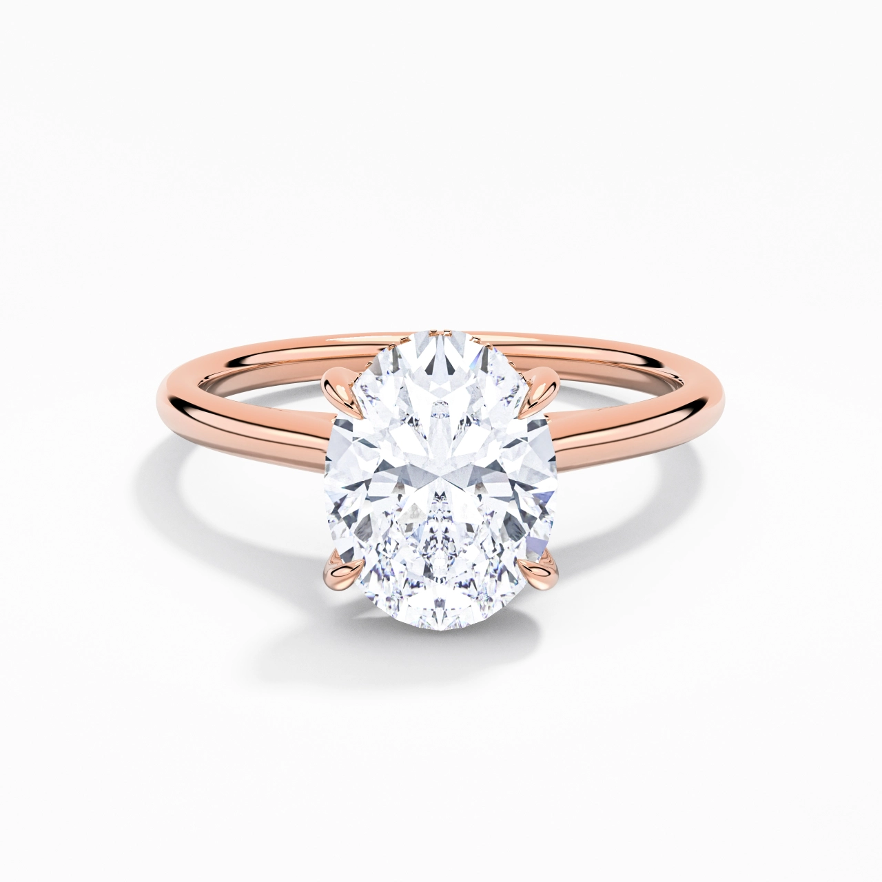 Éternel Ovale 2.00ct Moissanite Bague de fiançailles