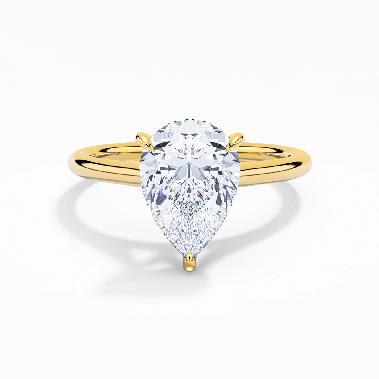 2.00ct Moissanite Engagement Ring 14K Gold