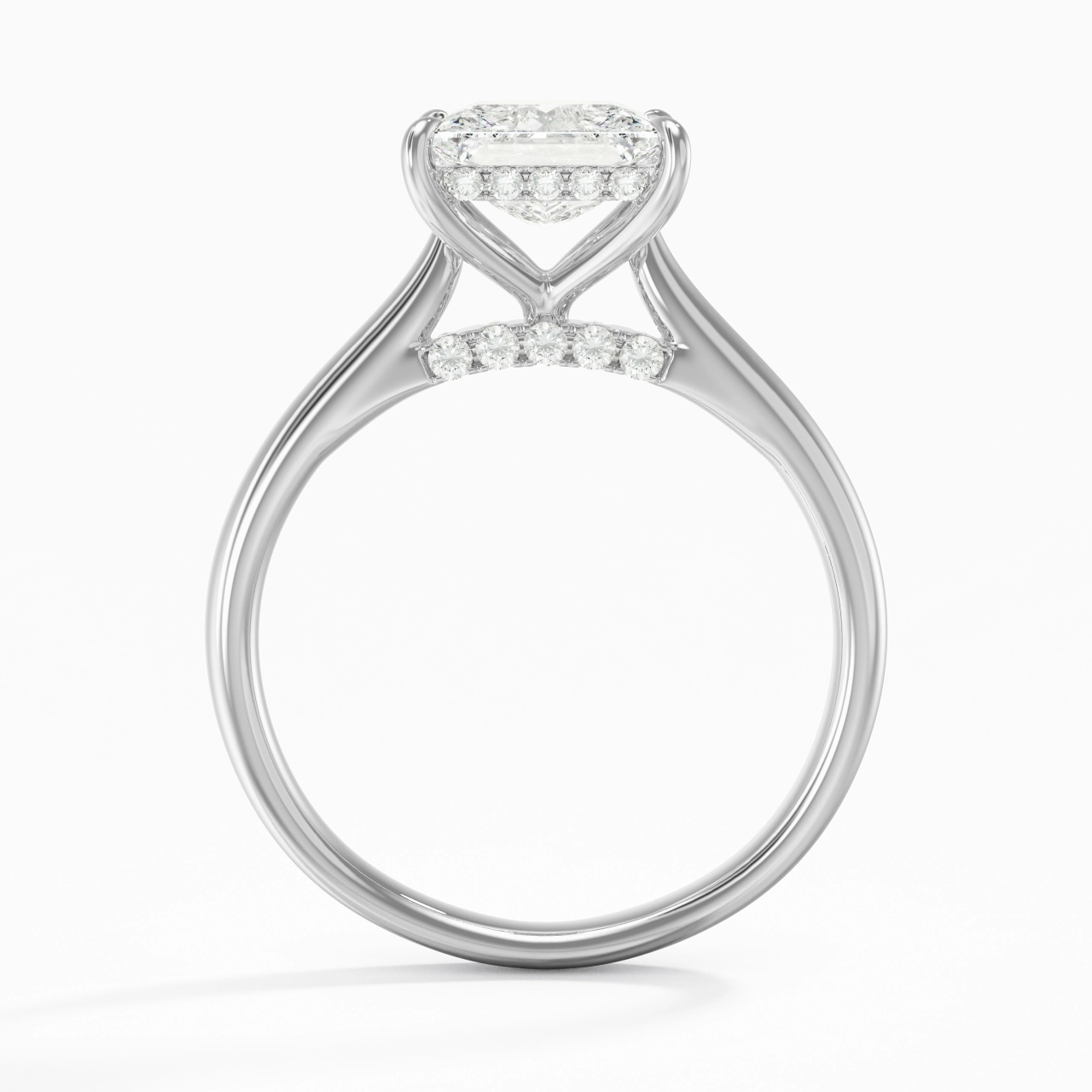 2.00ct Moissanite Engagement Ring 14K White Gold