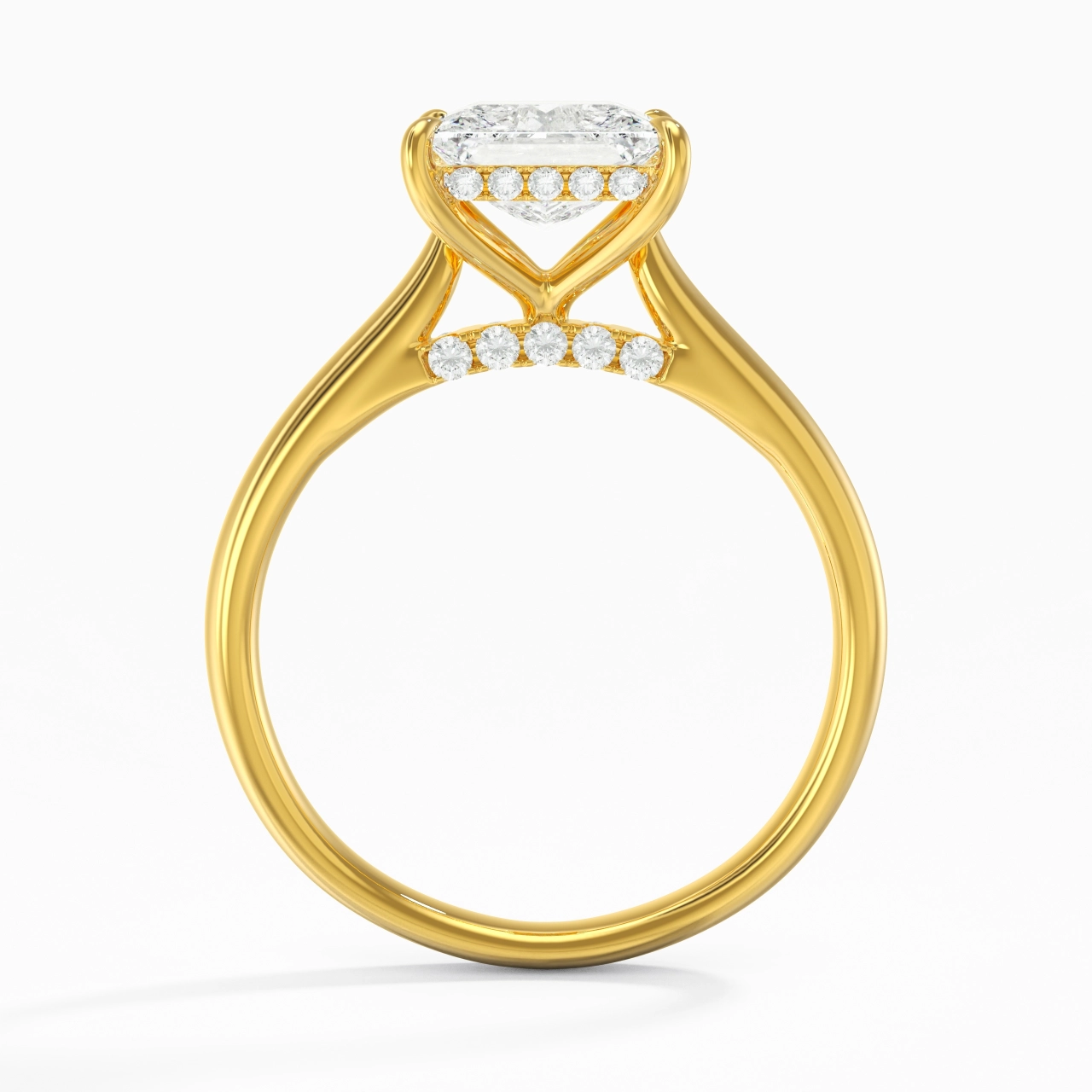 2.00ct Moissanite Engagement Ring 14K Gold