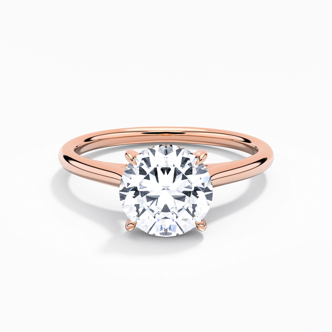 1.50ct Moissanite Engagement Ring 18K Rose Gold