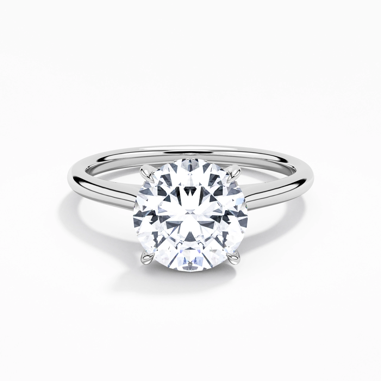 2.00ct Moissanite Engagement Ring 14K White Gold