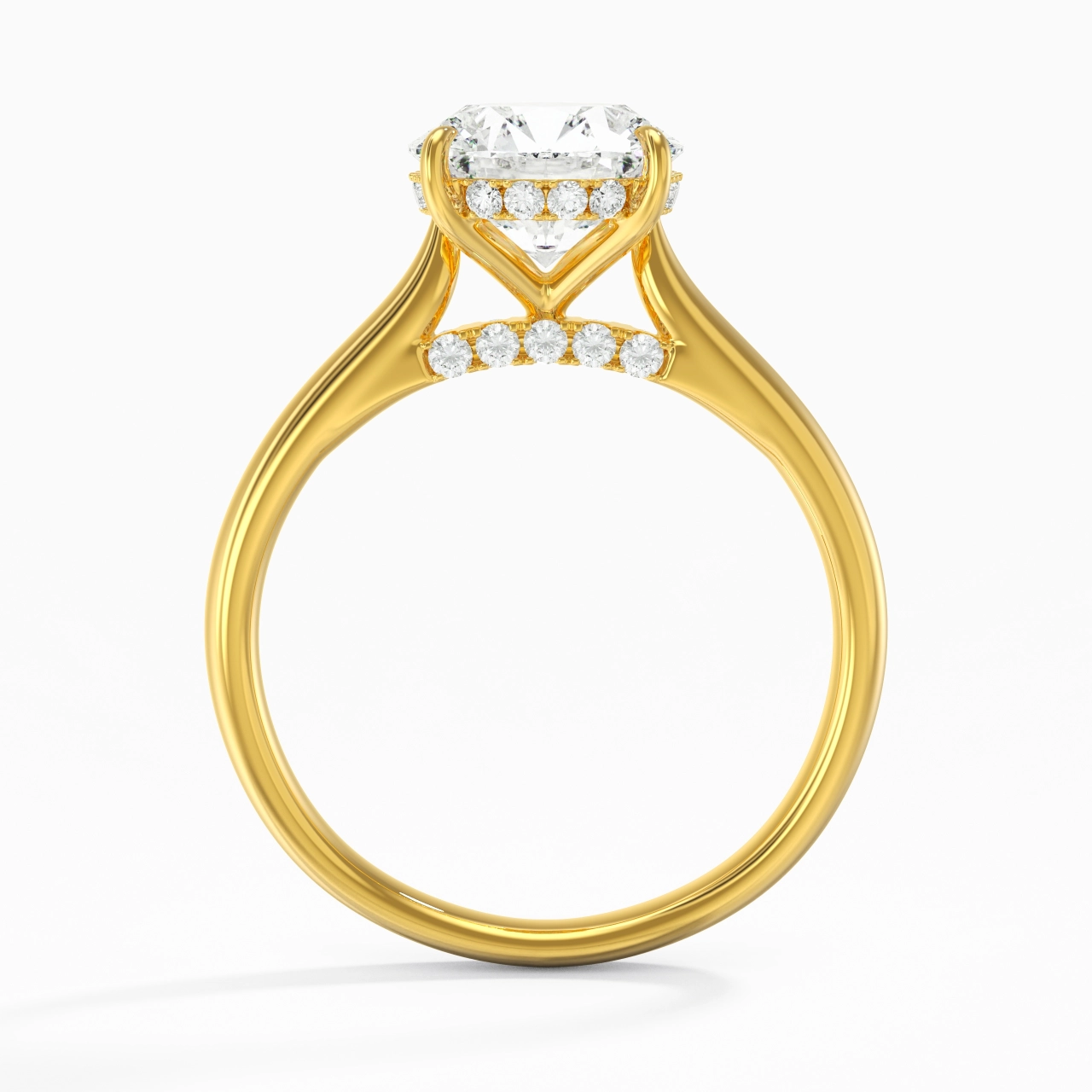 2.00ct Moissanite Engagement Ring 14K Gold