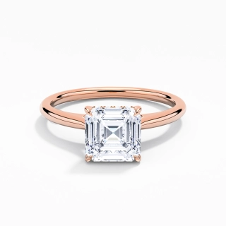 Éternel Asscher 1.50ct Moissanite Bague de fiançailles