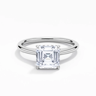 Éternel Asscher 1.50ct Moissanite Bague de fiançailles