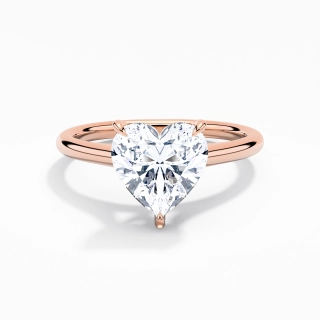 2.00ct Moissanite Engagement Ring 18K Rose Gold