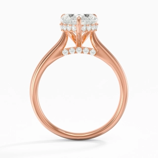 2.00ct Moissanite Engagement Ring 18K Rose Gold