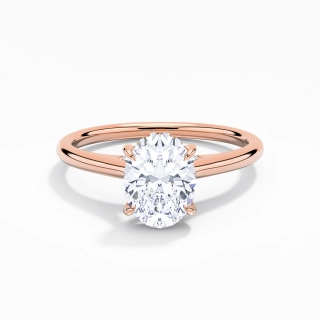 1.50ct Moissanite Engagement Ring 18K Rose Gold