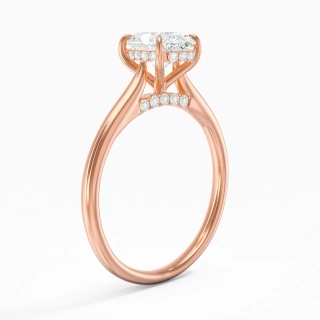 1.50ct Moissanite Engagement Ring 18K Rose Gold