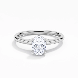 1.00ct Moissanite Bague de fiançailles Or blanc 18 carats