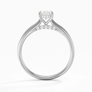 1.00ct Moissanite Bague de fiançailles Or blanc 18 carats