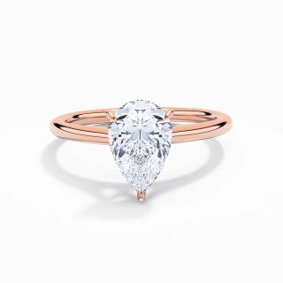 1.50ct Moissanite Engagement Ring 18K Rose Gold