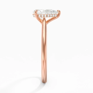 1.50ct Moissanite Engagement Ring 18K Rose Gold