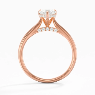 1.50ct Moissanite Engagement Ring 18K Rose Gold