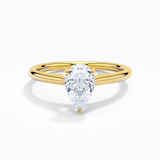 Éternel Poire 1.00ct Moissanite Bague de fiançailles