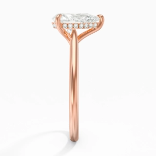 2.00ct Moissanite Engagement Ring 18K Rose Gold