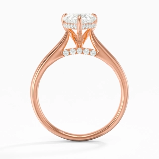 2.00ct Moissanite Engagement Ring 18K Rose Gold