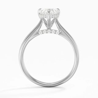 2.00ct Moissanite Engagement Ring 14K White Gold