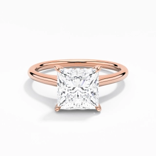 2.00ct Moissanite Bague de fiançailles Or rose 14 carats