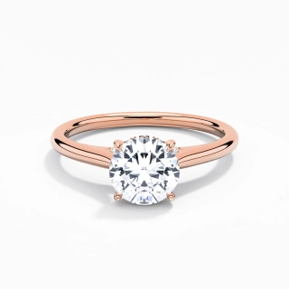 1.00ct Moissanite Bague de fiançailles Or rose 14 carats