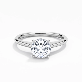 1.00ct Moissanite Engagement Ring 14K White Gold