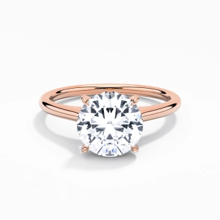 2.00ct Moissanite Bague de fiançailles Or rose 18 carats