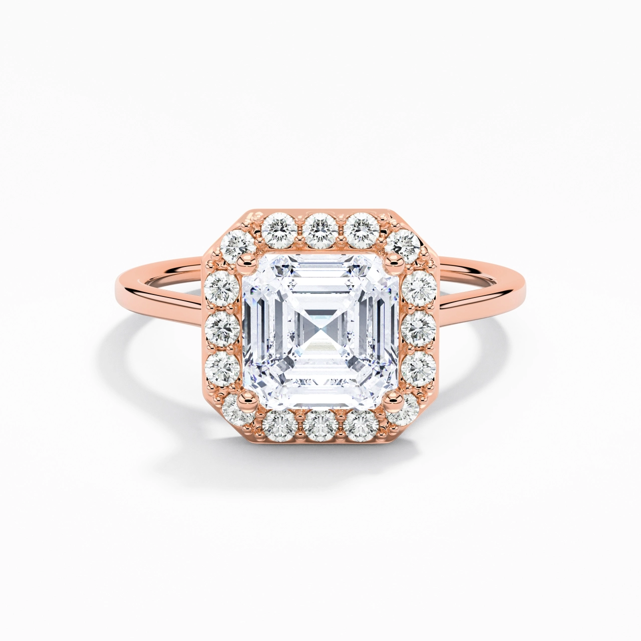 1.50ct Moissanite Engagement Ring 18K Rose Gold