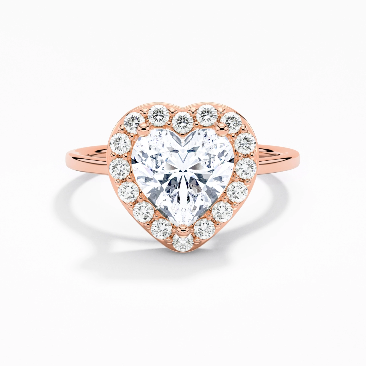 1.50ct Moissanite Engagement Ring 18K Rose Gold