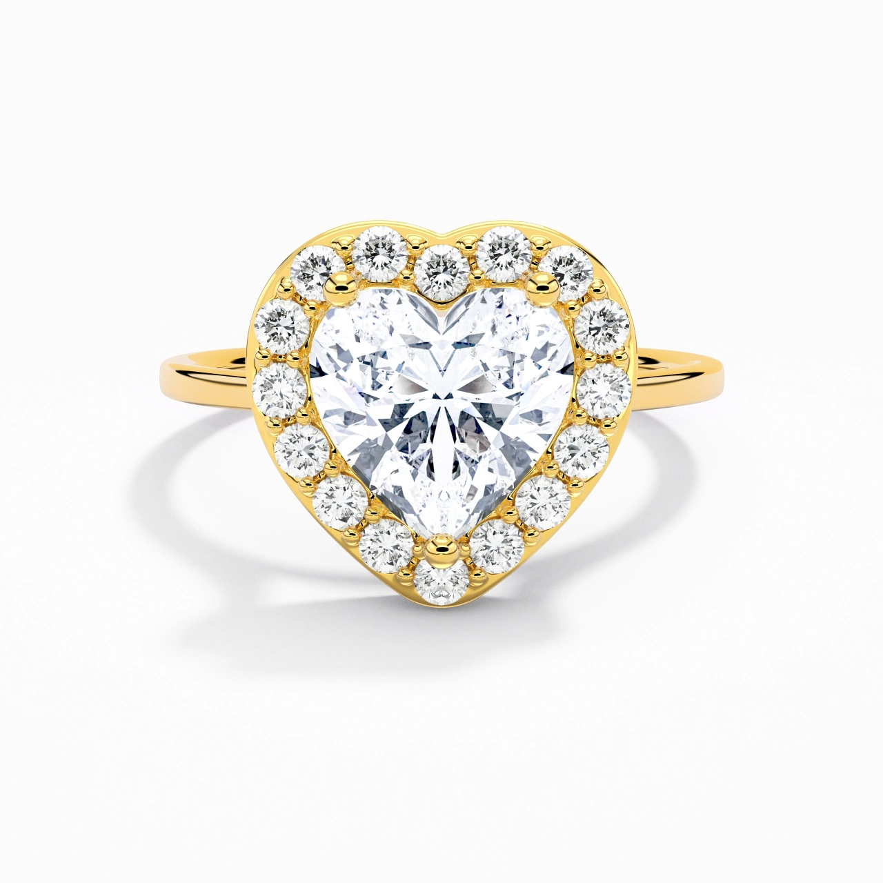 2.00ct Moissanite Engagement Ring 18K Gold