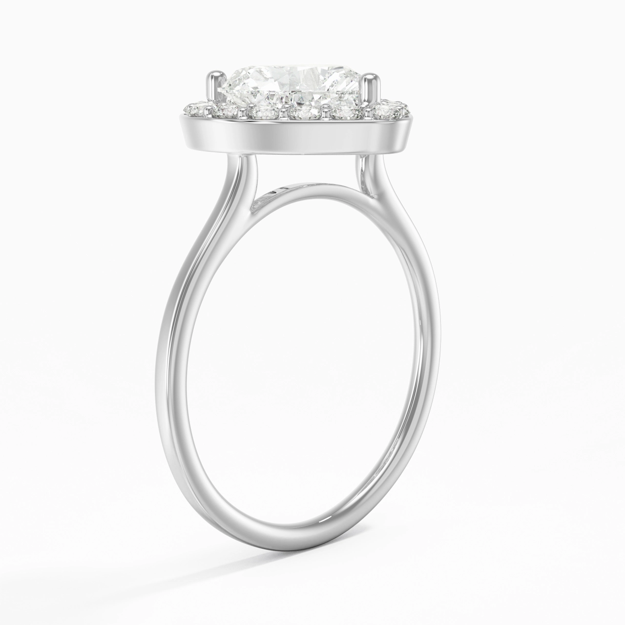 Simple Heart 2.00ct Moissanite Engagement Ring