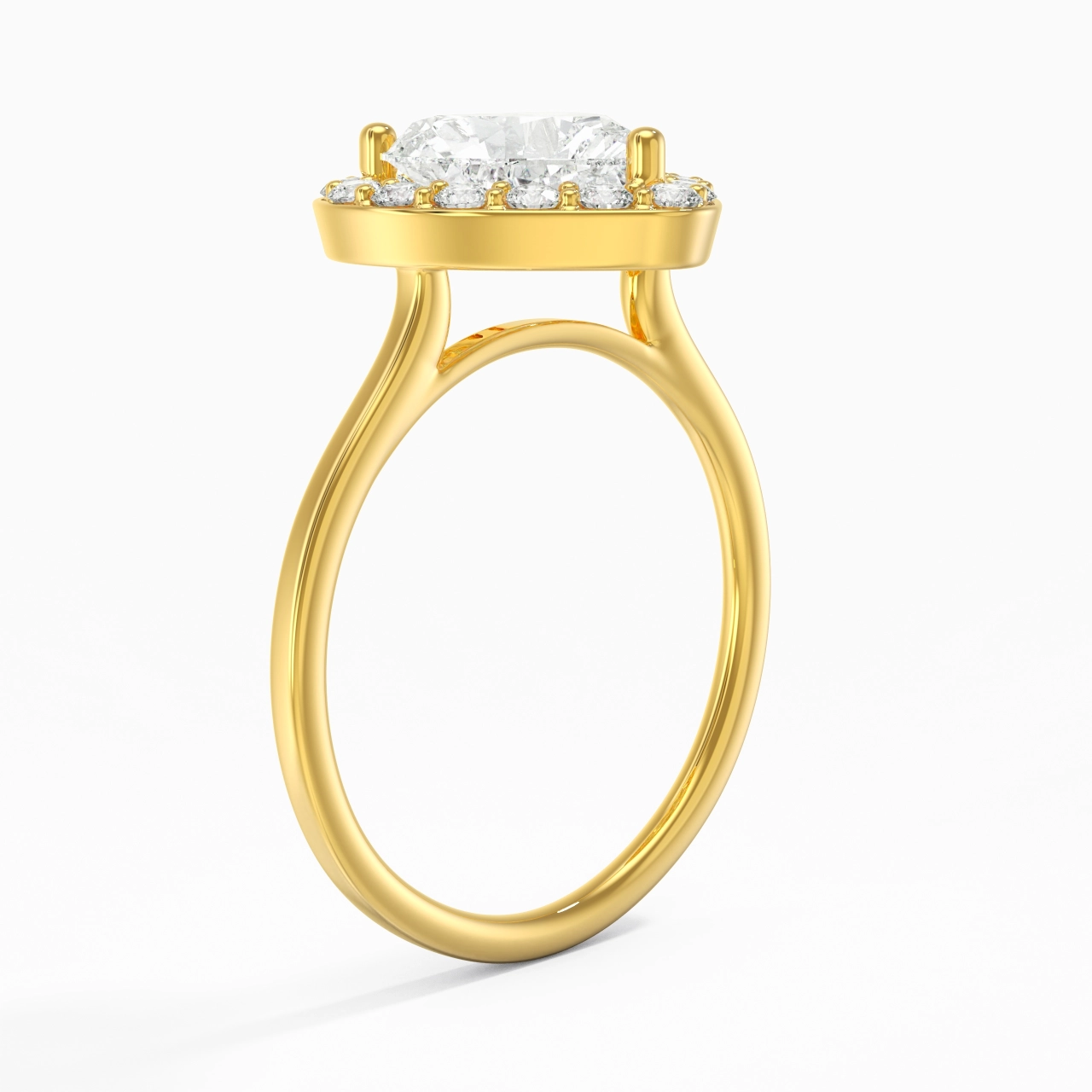 2.00ct Moissanite Engagement Ring 18K Gold