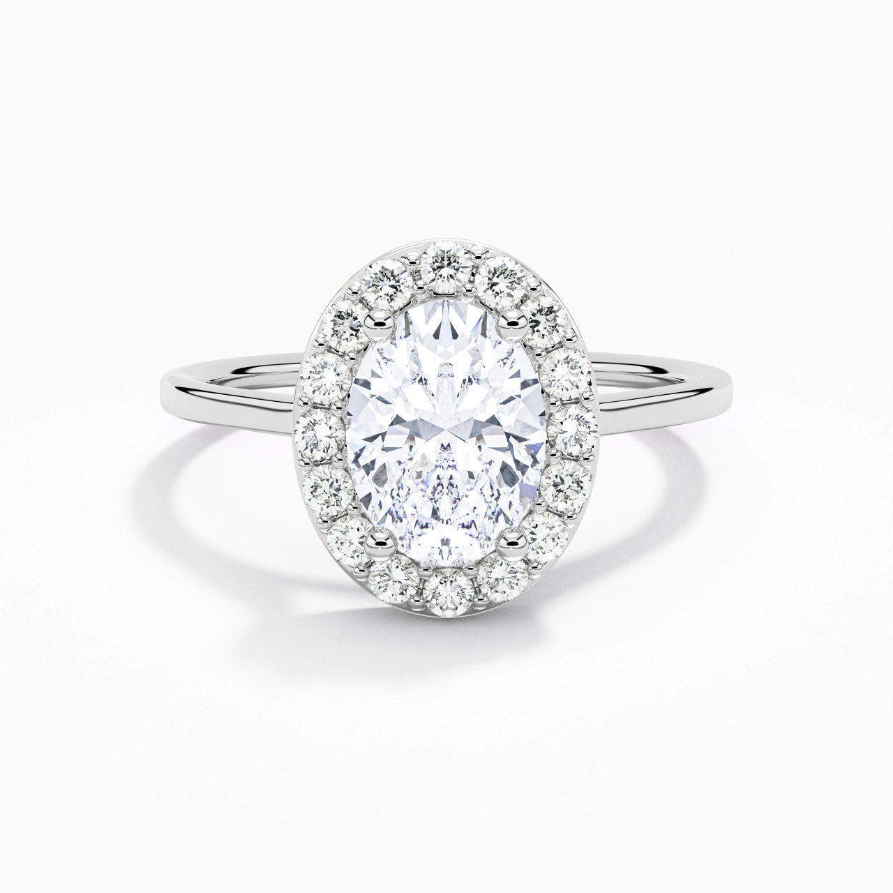 Simple Oval 1.50ct Moissanite Engagement Ring