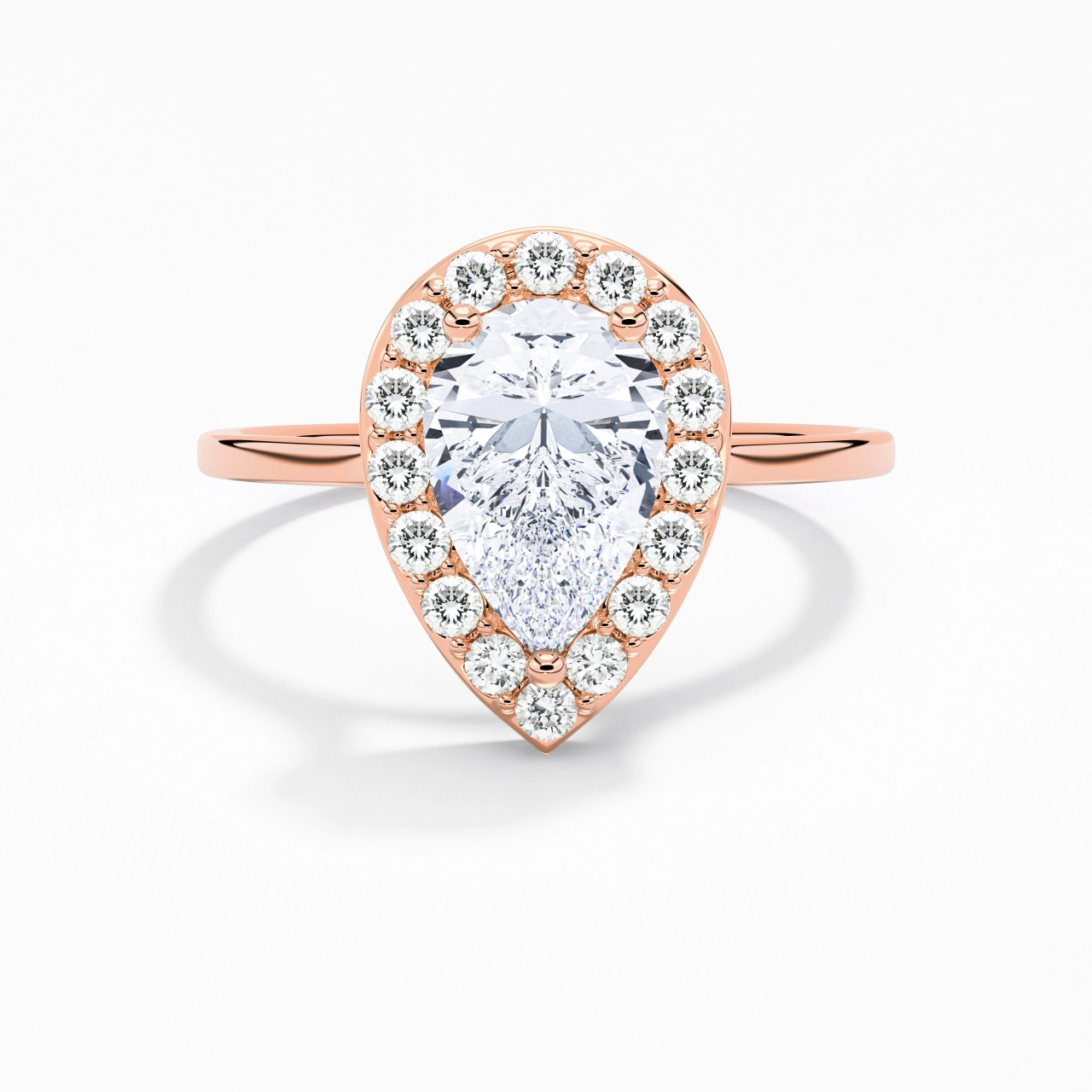 1.50ct Moissanite Engagement Ring 18K Rose Gold