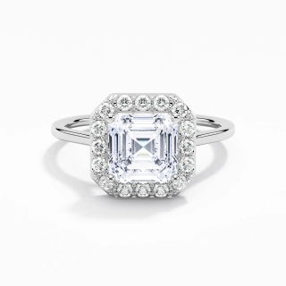 Simple Asscher 1.50ct Moissanite Engagement Ring