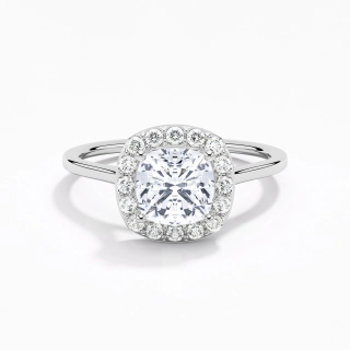 Simple Cushion 1.00ct Moissanite Engagement Ring