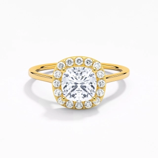 Simple Cushion 1.00ct Moissanite Engagement Ring