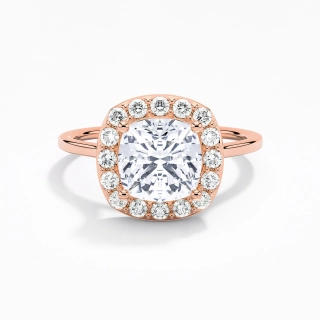 2.00ct Moissanite Engagement Ring 14K Rose Gold