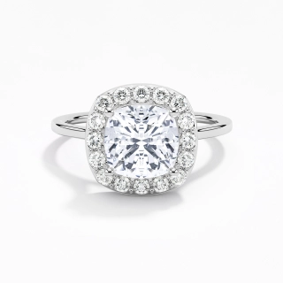 Simple Cushion 2.00ct Moissanite Engagement Ring